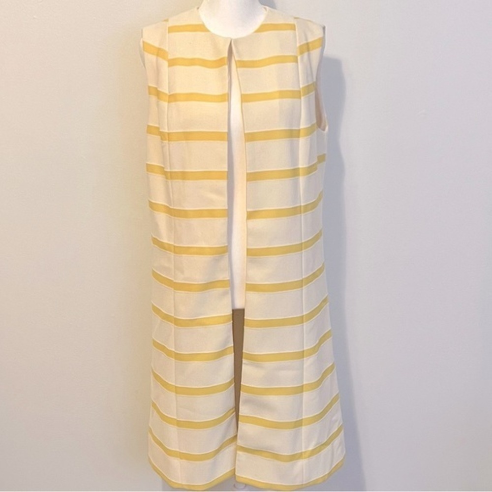Vintage 1960s mod striped longline vest